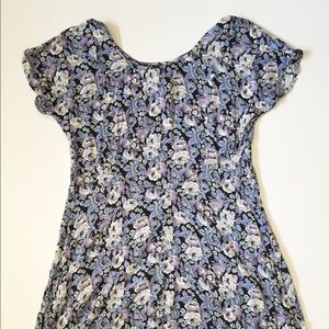 Vintage All That Jazz Purple Floral Maxi Dress